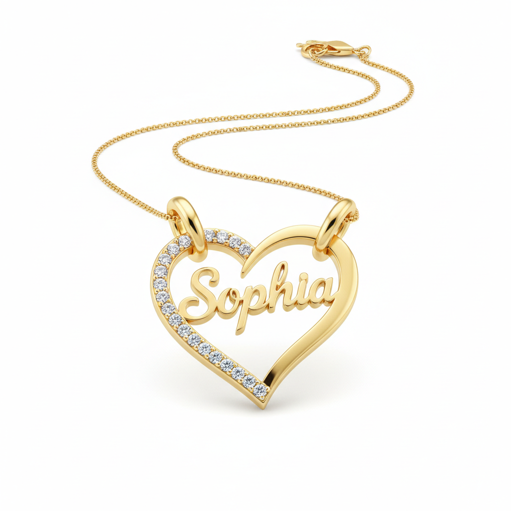 Heart Name Pendant